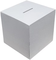 Playwood tirelire en bois - carrée blanche - cadeau personnalisable