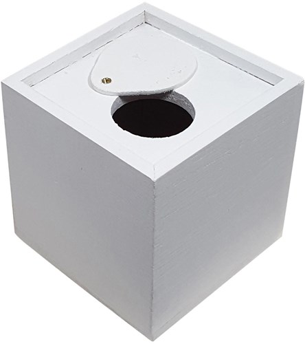 Playwood tirelire en bois - carrée blanche - cadeau personnalisable-2