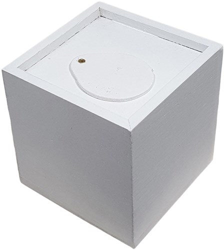 Playwood tirelire en bois - carrée blanche - cadeau personnalisable-3