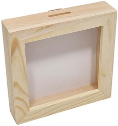 Playwood tirelire bois plexiglas blanc petit - jouet pour économiser