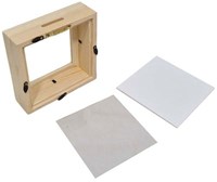 Hobbygroep tirelire plexiglas boîte à économies bois naturel blanc 17 cm-2