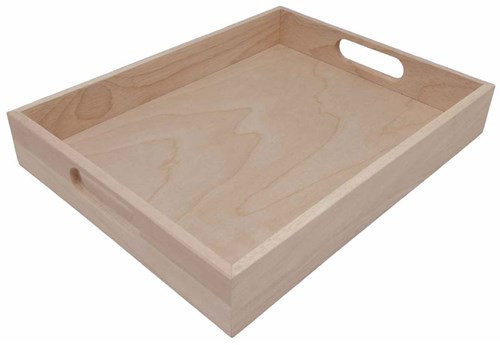Playwood plateau en bois jouet hévéa rectangulaire naturel