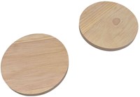 Playwood dessous de verre rond bois naturel hévéa 9,5 cm