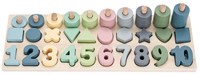 Playwood planche à compter et formes en bois jouet éducatif 76 pièces