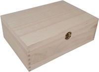 Playwood boîte de rangement en bois pour jouets avec 24 compartiments et couvercle - organiseur