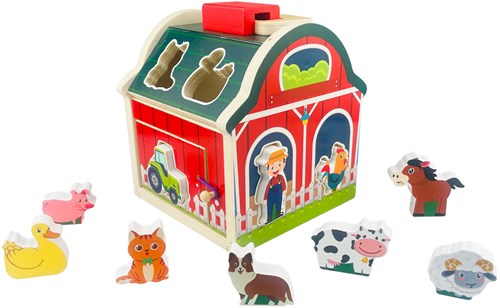 Playwood boîte à formes ferme jouet en bois éducatif motricité