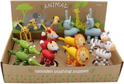 Playwood jouet en bois figurine à pousser jungle colorée éducative