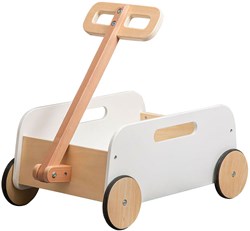 Playwood chariot en bois à tirer jouet pour enfants - blanc - trotteur