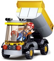 Sluban bouwset kiepauto geel - speelgoed bouwstenen truck-2