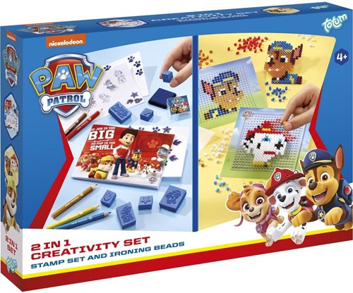 Bambolino Toys Pat' Patrouille kit créatif 2-en-1 perles à repasser et tampons jouet créatif