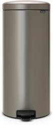 Brabantia pedaalemmer 30 liter platinum - afvalbak met kunststof binnenemmer