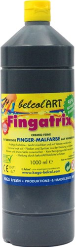 Eduplay vingerverf 1000ml zwart - creatieve verf voor kinderen