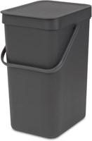Brabantia poubelle Sort & Go 12L gris - poubelle de tri sélectif-3