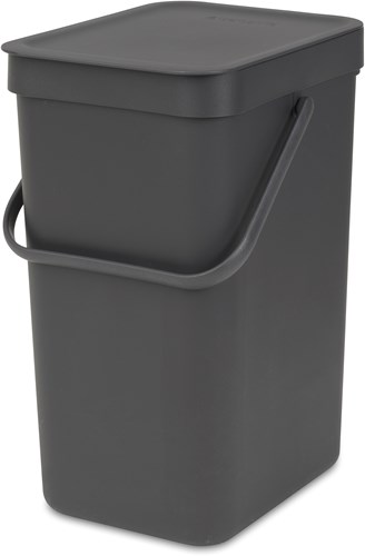 Brabantia poubelle Sort & Go 12L gris - poubelle de tri sélectif-3