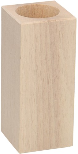 Playwood bougeoir en bois de hêtre décoratif carré 13cm