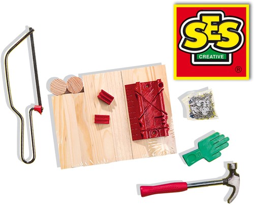 Ses timmerset deluxe houten speelgoed knutselset voor kinderen-3