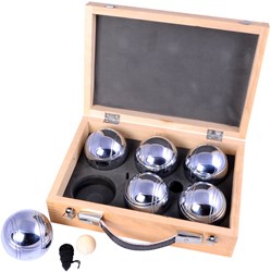 Twisk Jeu de Boules Set - Coffret en bois de luxe - 6 boules - accessoires inclus