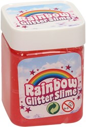 Johntoy slijm regenboog glitter speelgoed potje kleurrijk