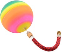Johntoy regenboogballen speelgoed set 3 stuks rubber kleurrijk 8 cm-3