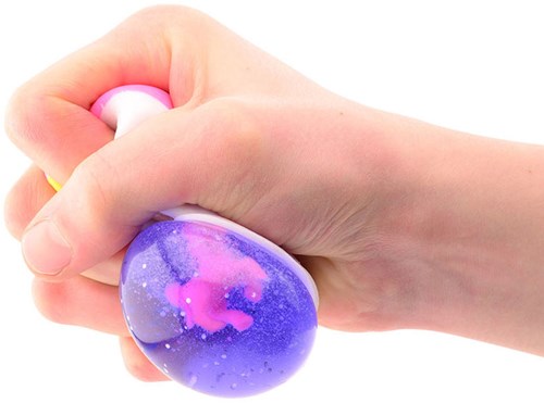 Johntoy squishy arc-en-ciel licorne jouet balle anti-stress paillettes-2