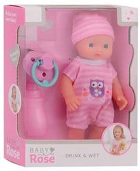 Baby Rose Baby Rose drink en plaspop 17 cm. 27709