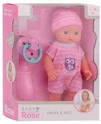 Baby Rose Baby Rose drink en plaspop 17 cm. 27709