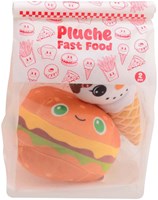Johntoy pluche fastfood knuffels set van 2 vrolijke speelgoed