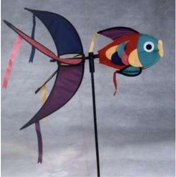 Knoop Kites mobile à vent poisson écailles 55 cm jouet d'extérieur coloré