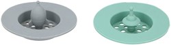 Cuisine Elegance passoire d'évier silicone lot de 2 vert gris cuisine