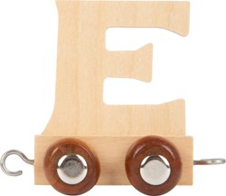 Small Foot houten lettertrein E - speelgoed letter voor kinderen - set van 12