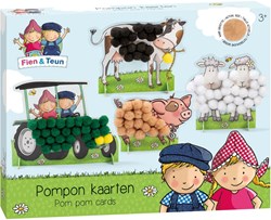Bambolino Toys kit créatif Fien & Teun pompons animaux de la ferme
