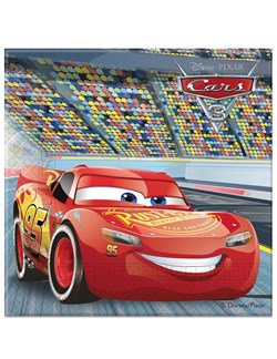 Disney serviettes Cars 3 - décoration de table en papier 20 pcs 33x33 cm