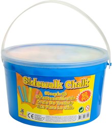 Outdoor Fun stoepkrijt in emmer - 50 stuks