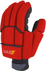 Grays gant de hockey Proflex 1000 Fluo Rouge Noir - LH taille Small