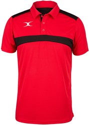 Gilbert polo sport rouge noir - homme petit rugby