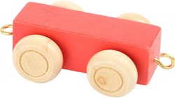 Small Foot houten lettertrein wagon rood - speelgoedtrein accessoire