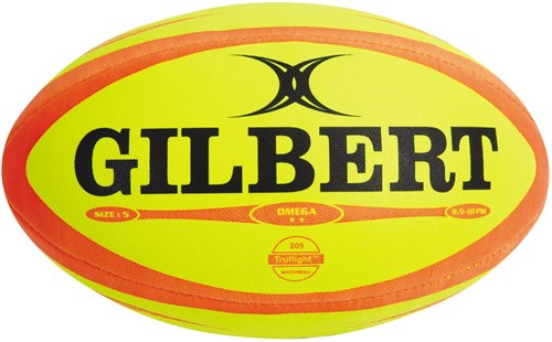 Gilbert ballon de rugby Match Omega Fluo taille 4 - ballon d'entraînement