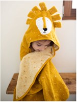 Trixie badcape biologisch katoen 75x75cm Mr. Lion babyhanddoek-2