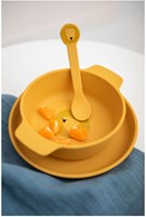 Trixie bol en silicone pour enfants - Mr. Lion - jaune - vaisselle sûre-2