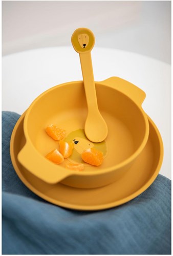 Trixie bol en silicone pour enfants - Mr. Lion - jaune - vaisselle sûre-2