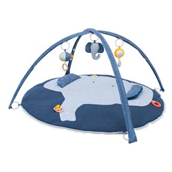 Trixie activiteiten speelmat met bogen - speelkleed Mrs. Elephant blauw