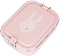 Trixie lunchbox klein - roestvrijstalen brooddoos voor kinderen - Mrs. Rabbit - roze