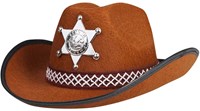Boland chapeau cowboy shérif marron pour enfants - chapeau déguisement