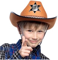 Boland chapeau cowboy shérif marron pour enfants - chapeau déguisement-3