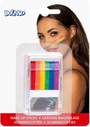 Boland crayons maquillage arc-en-ciel - stick maquillage - maquillage multicolore - carnaval, fête à thème, pride