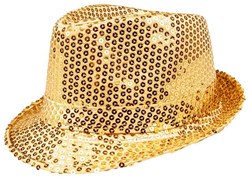 Boland chapeau popstar sequins or - accessoire disco adulte