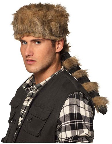 Boland chapeau Alaska chasseur - accessoire déguisement avec queue en fausse fourrure-2