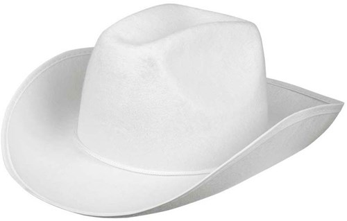 Boland chapeau de cowboy blanc - Chapeau Rodeo adulte - carnaval