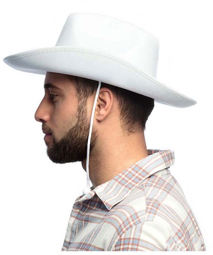 Boland chapeau de cowboy blanc - Chapeau Rodeo adulte - carnaval-3