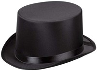 Boland chapeau haut de forme noir - haut de forme adulte - accessoire déguisement